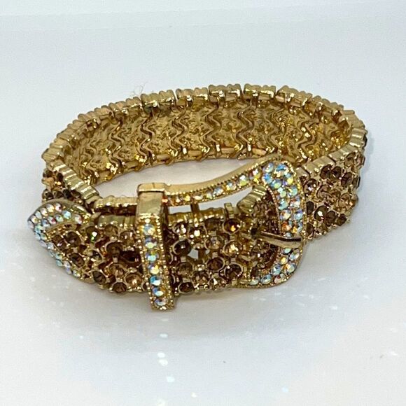 Beautiful Gold Rhinestone Western Belt Bracelet. - Picture 2 of 7
